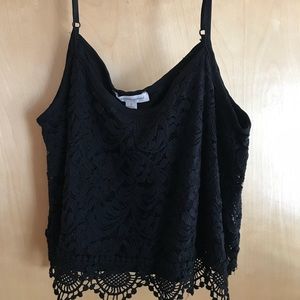 Black lace tank